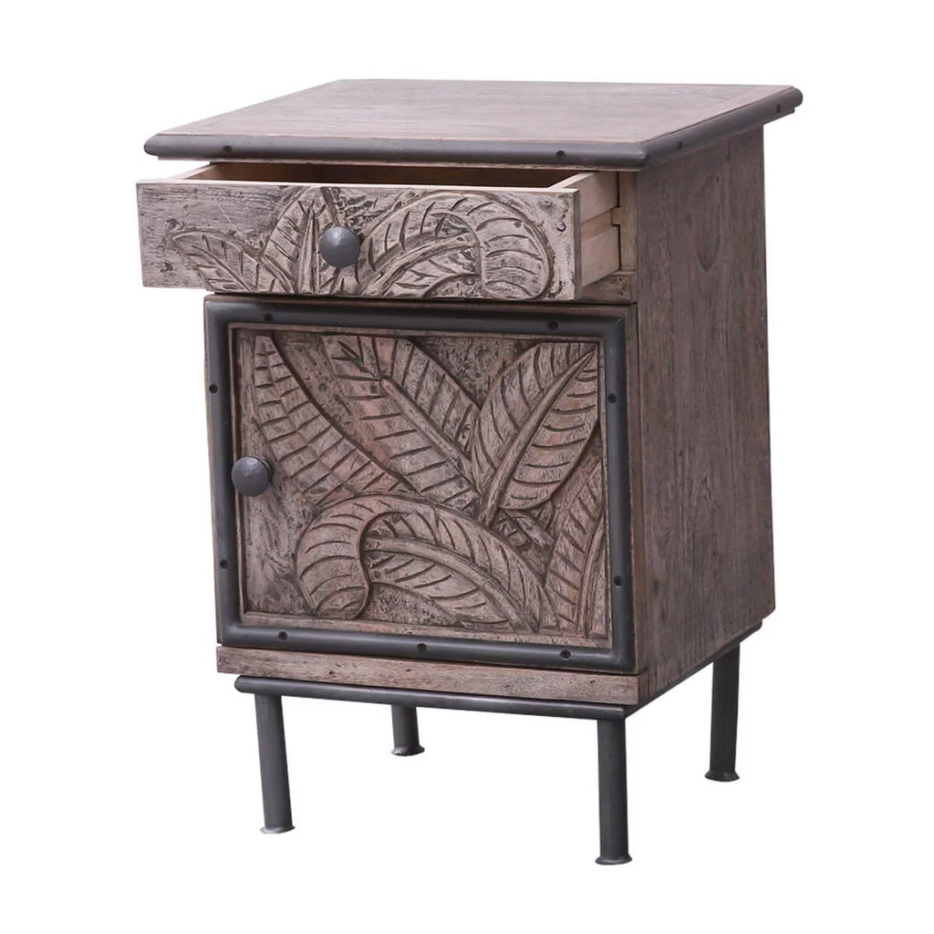 Solid Mango Wood Nightstand J746957