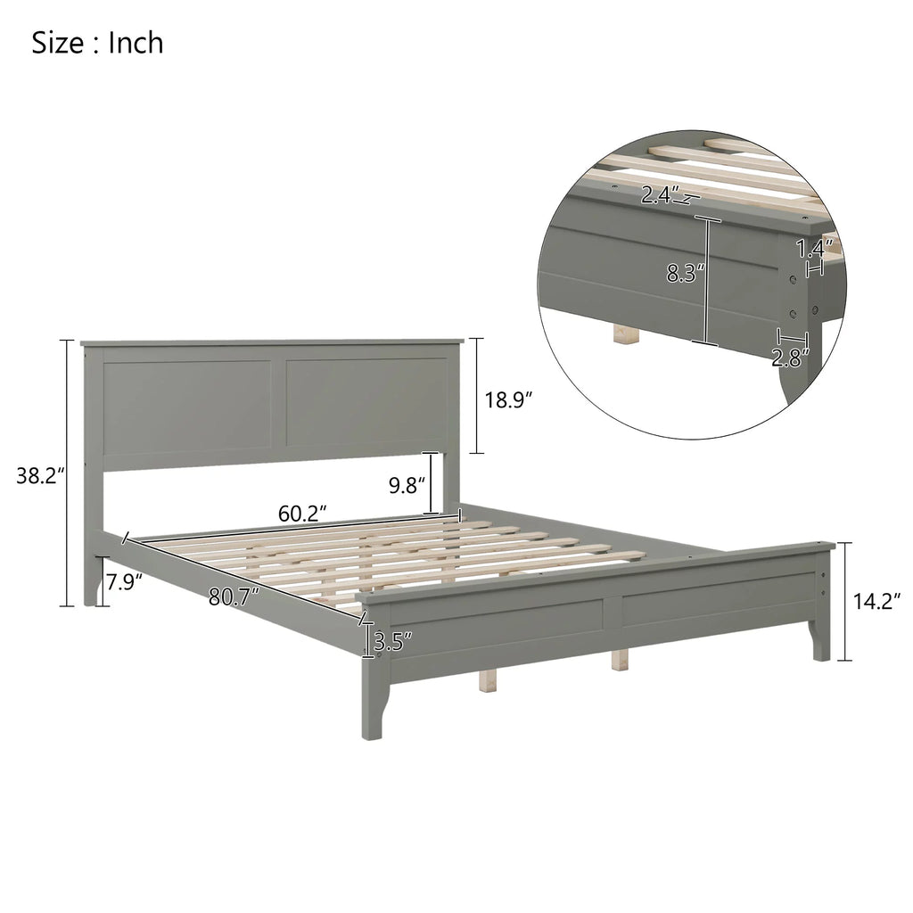 Queen Size Platform Bed Frame N814427