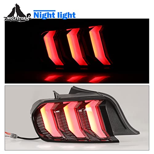 LED Tail Light for Ford Mustang Black Housing Clear Lens D2745