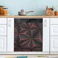 Black Geometric Dishwasher Magnet Sticker G989