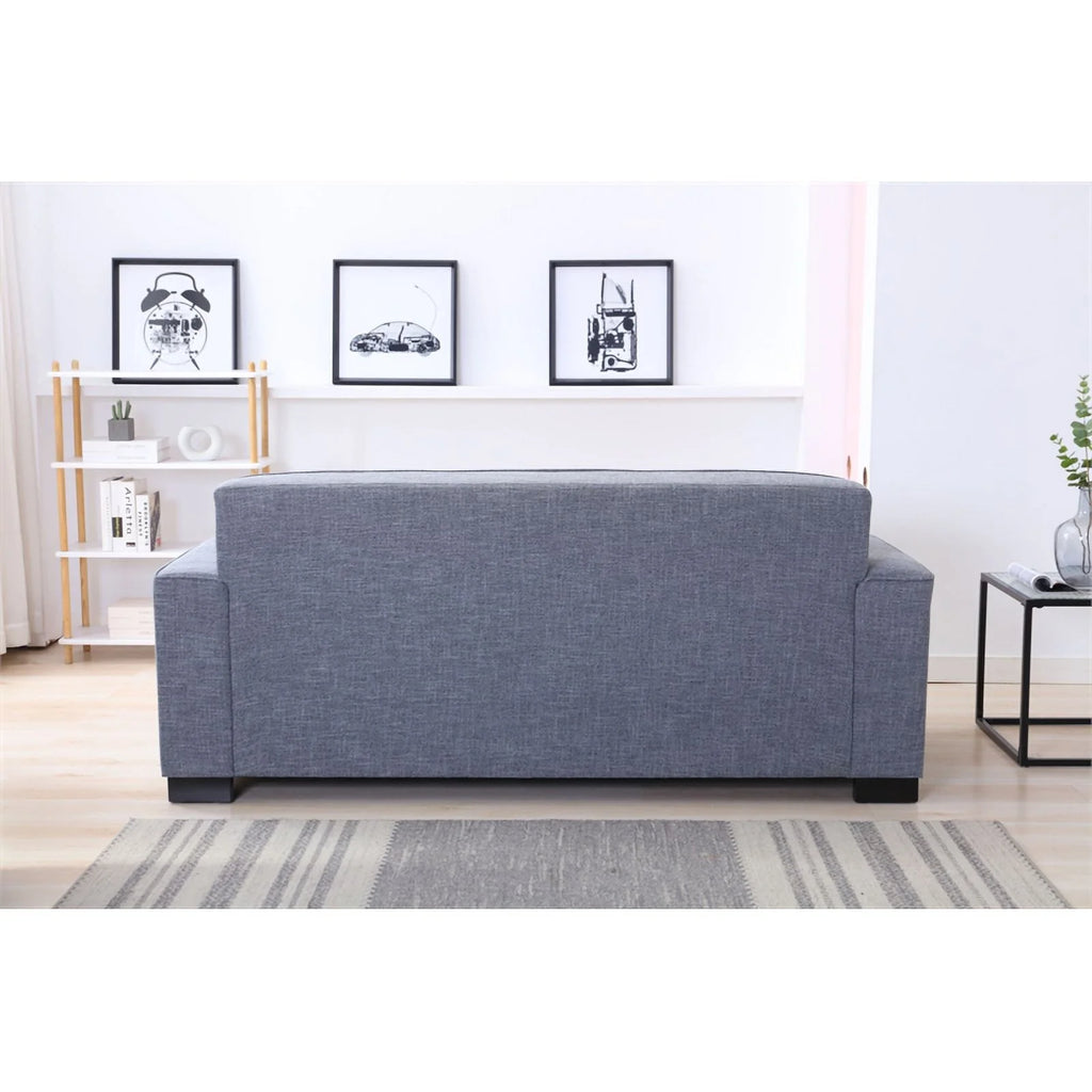 Modern Fabric Sofa and Loveseat Set in Gray E10028