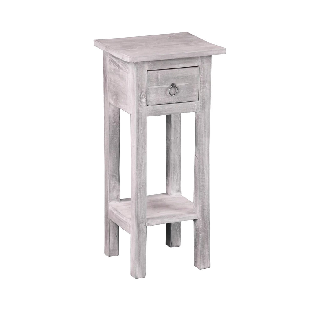 Gray Solid Distressed Narrow Side Table C25003