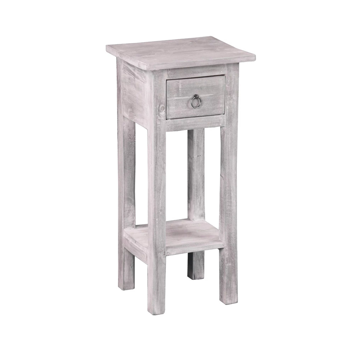 Gray Solid Distressed Narrow Side Table C25003