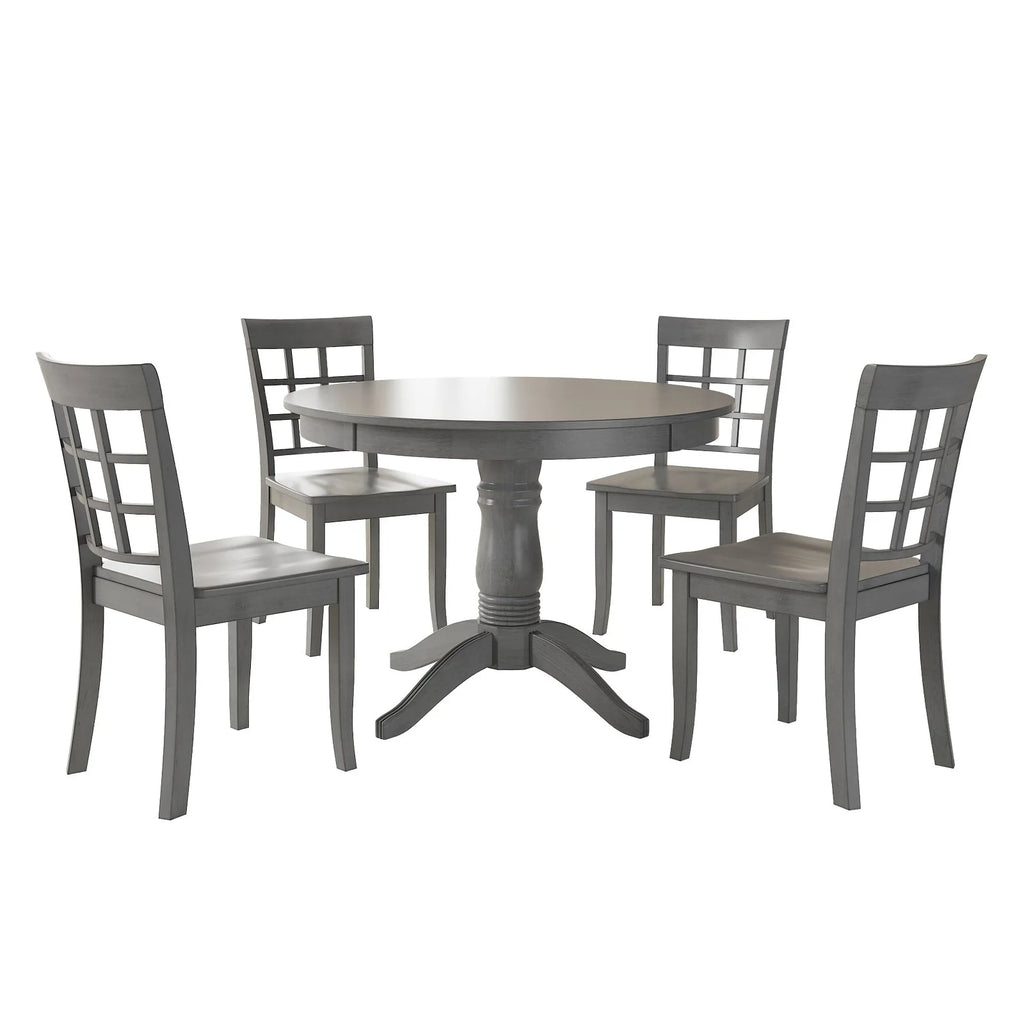 5-Piece Wood Dining Set Antique Gray G5201