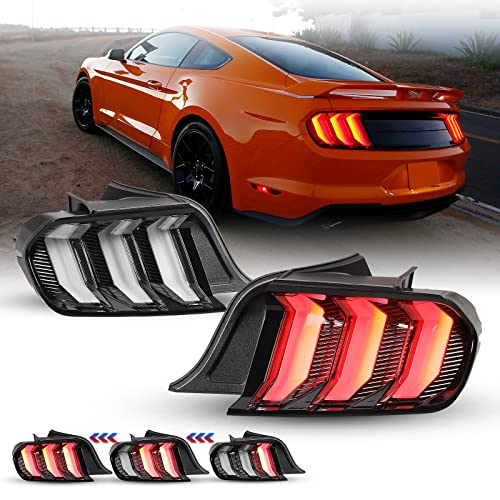 LED Tail Light for Ford Mustang Black Housing Clear Lens D2745