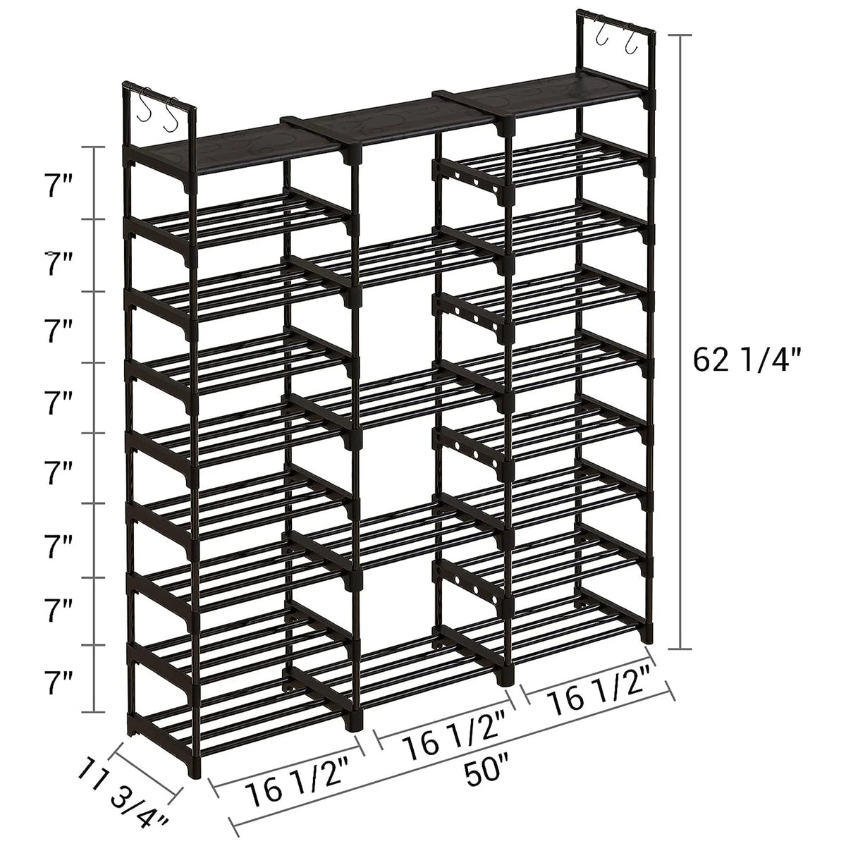 9 Tier Metal Shoe Rack H387057