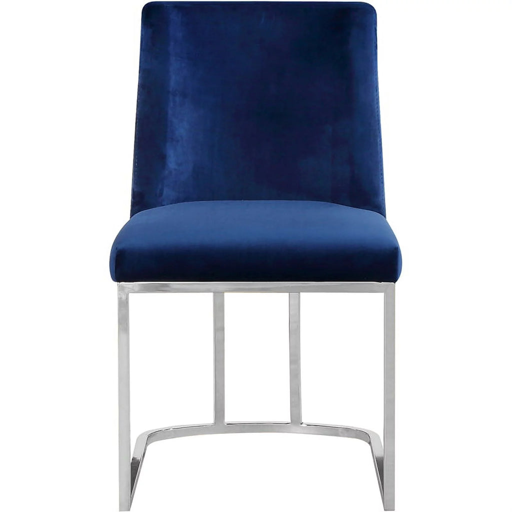 Navy Velvet Dining Chair Set of 2 B941