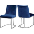 Navy Velvet Dining Chair Set of 2 B941