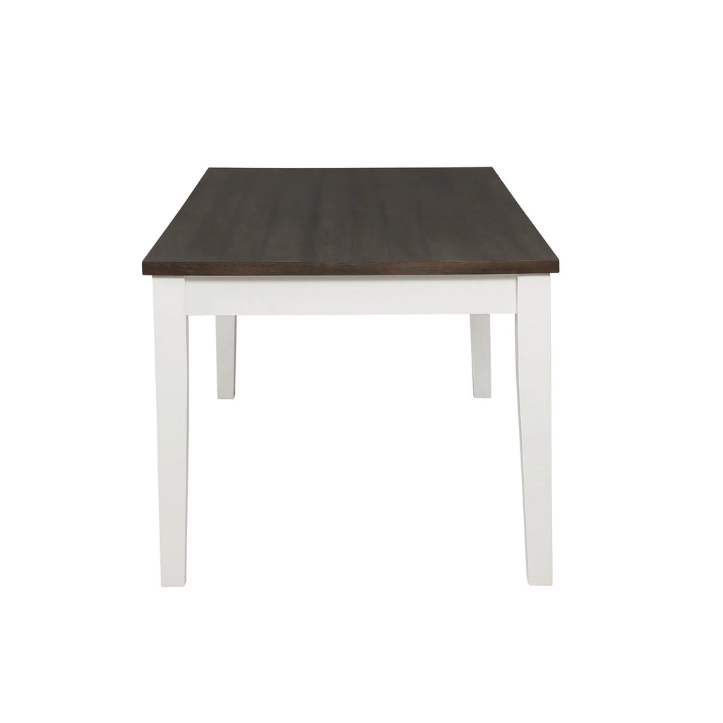 Espresso and White 4-drawer Dining Table H840