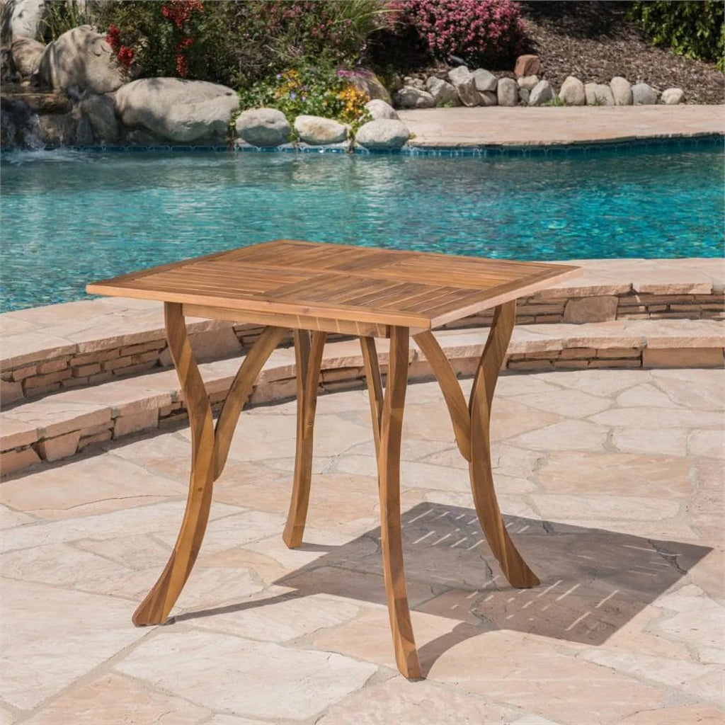 31.5" Square Wooden Patio Dining Table L764