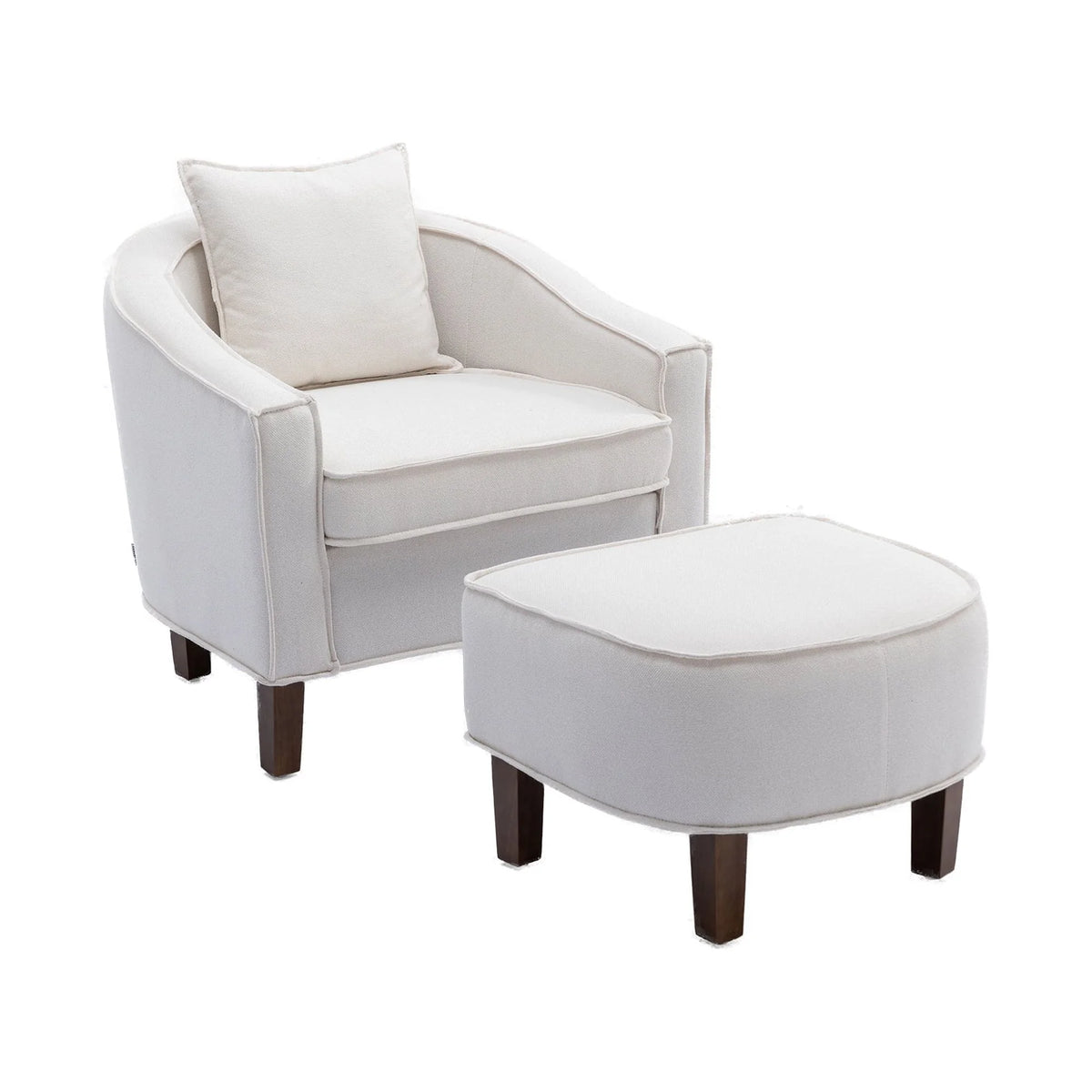 Mid Century Modern Accent Chair and Ottoman Set M69355