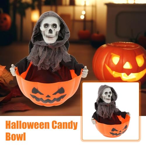 Halloween Candy Bowl with Motion Activated Light up Red Eyes and Sound K381
