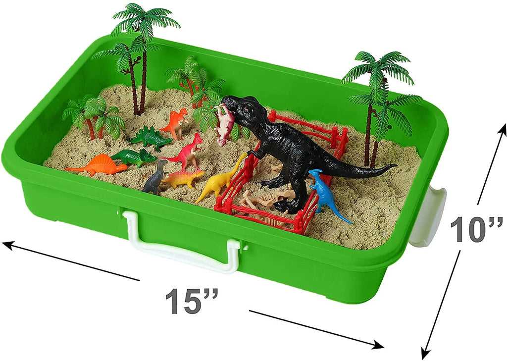 Dinosaur Play Sand Kit, 2 Bags of Sand, 34 Pieces V14571
