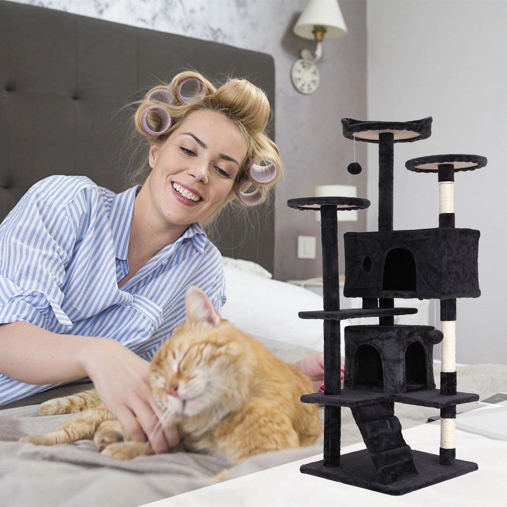 54in Dark Gray Cat Tree Tower S866734