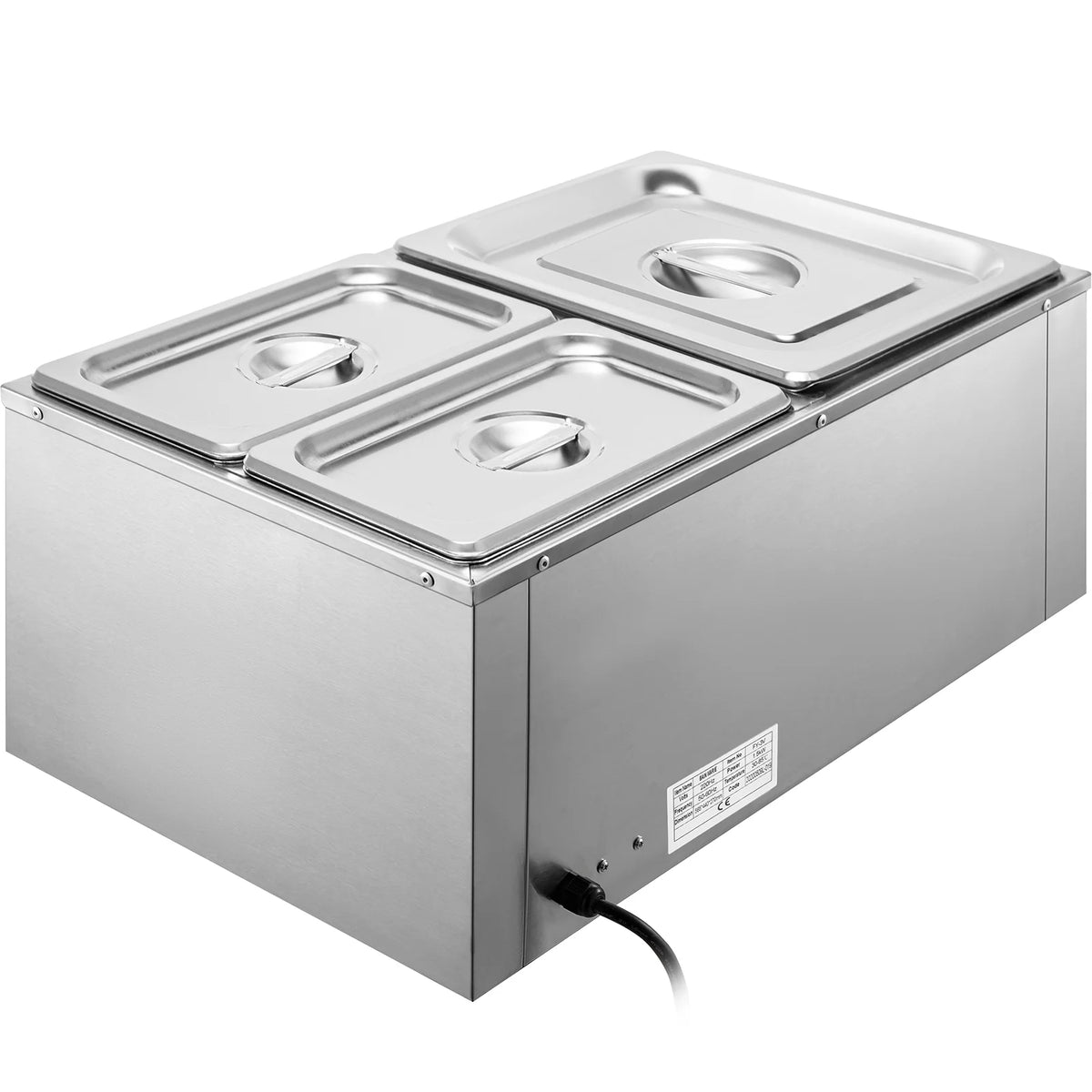 3-Pan Stainless Steel Commercial Food Warmer H104588