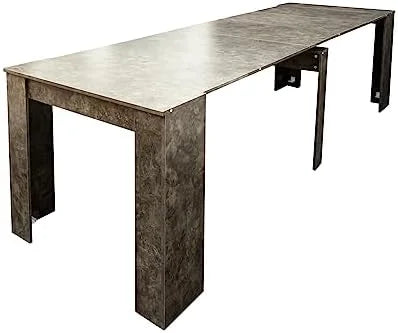 Folding Extendable Dining Table for 6-12 Person Walnut W1825