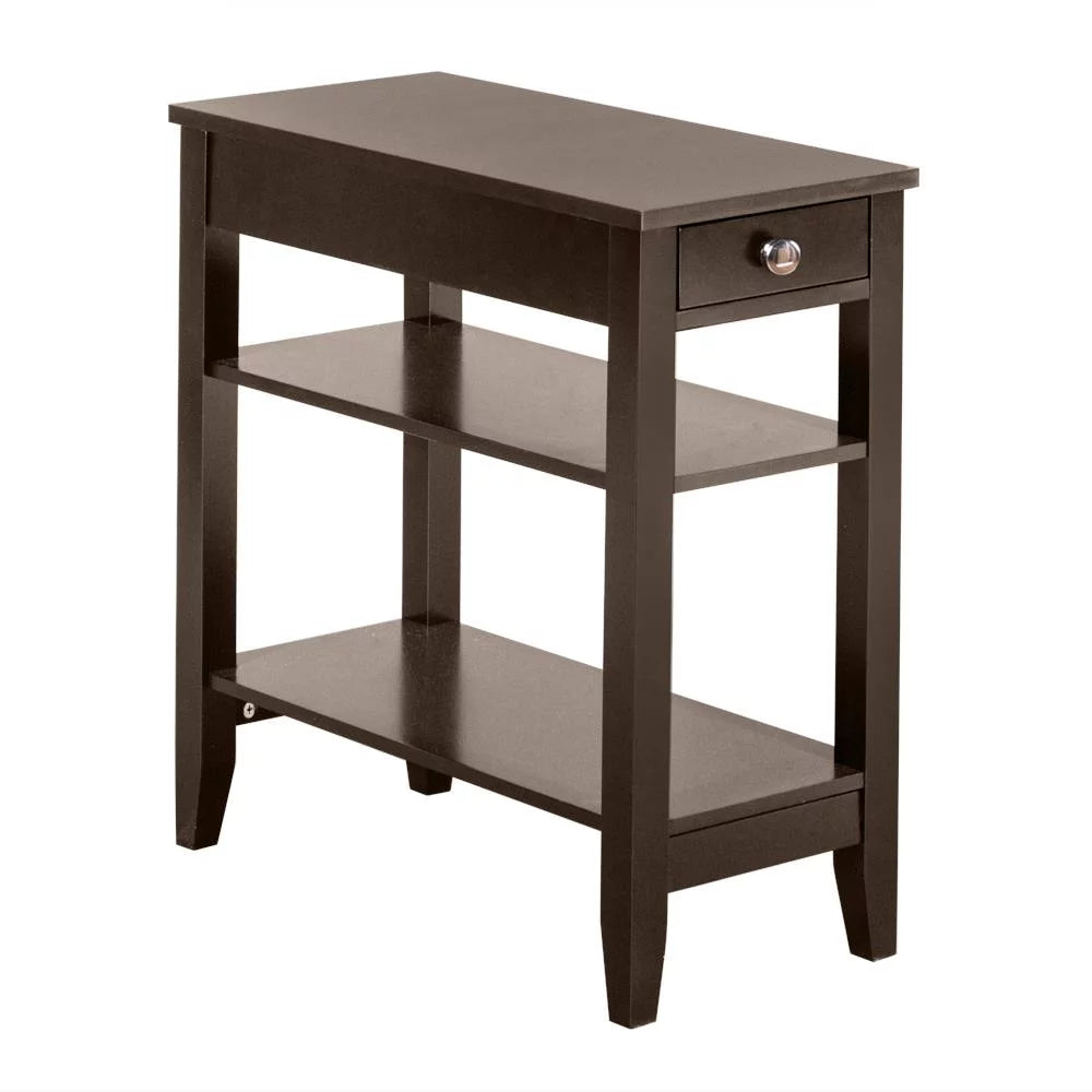 Chair Side End Table with 2 Layers and Shelf F84646