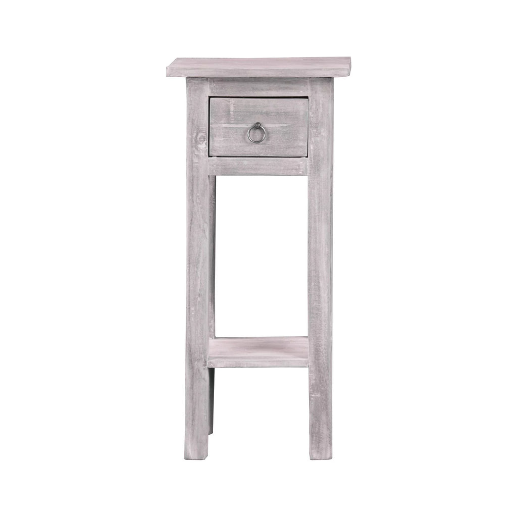 Gray Solid Distressed Narrow Side Table C25003