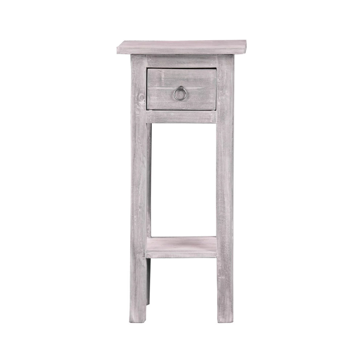 Gray Solid Distressed Narrow Side Table C25003
