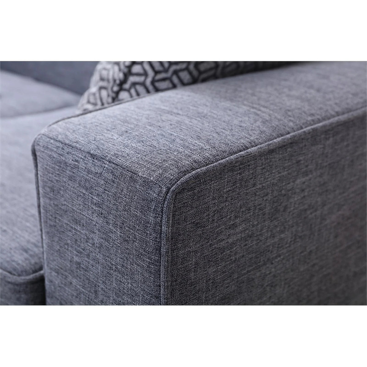 Modern Fabric Sofa and Loveseat Set in Gray E10028