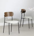 White Mid-century Glam Chair P5589