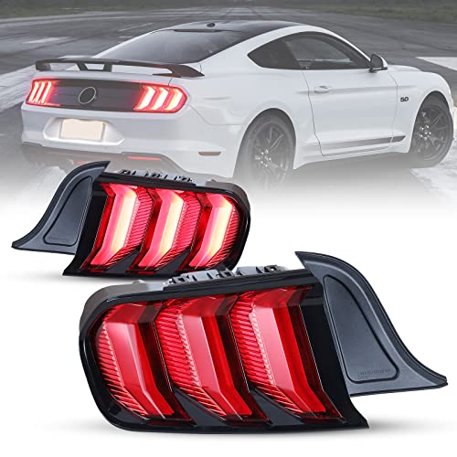 LED Tail Light for Ford Mustang Black Housing Clear Lens D2745