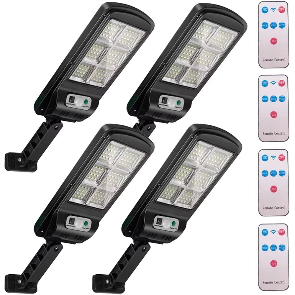 Solar Street Light 4Pack 96 LED IP65 Motion Sensor V922