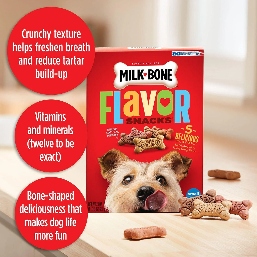 Beef Chicken Turkey and Bacon Flavor Dog Biscuit Treats 7 lb R97788
